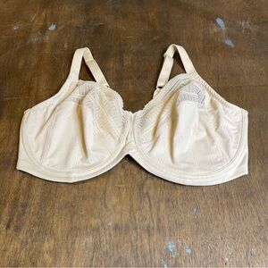 42DD Lilyette Elegant Cream Lace Bra Underwire Style 0434